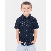 RuffleButts Toddler Short Sleeve Button Down Shirt - 3 of 4