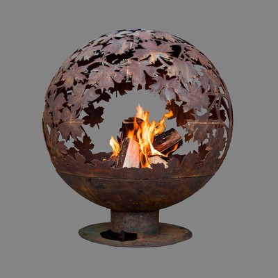 Laser Cut Blowing Leaves Fire Sphere XL - Esschert Design