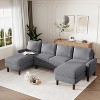 VYNXARIA U-shaped Sponge-filled Cushion Combination Sofa, Suitable for Living Rooms, Studies,and Spacious Spaces - 2 of 4