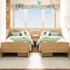 Safstar Twin Size Bed Frame with 2 Storage Drawers Wood Platform Bed with Headboard - 2 of 4