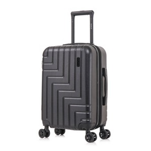 DUKAP Zahav Lightweight Hardside Carry On Spinner Suitcase - Black - 1 of 4