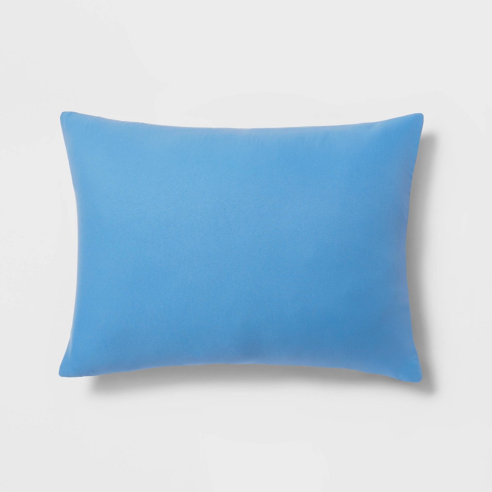 Photos - Pillowcase Standard Down Alternative Washed Microfiber Comforter Sham Blue - Room Ess