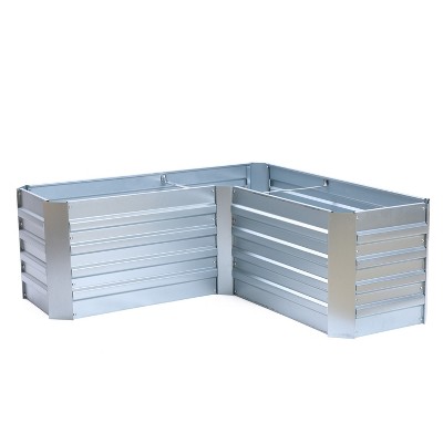 L-Shaped Galvanized Steel Raised Garden Bed - 47.8" x 20.5"