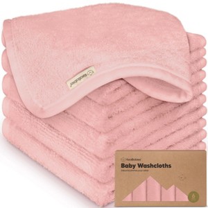6pk Deluxe Baby Washcloths, Organic and Soft Baby Wash Cloth, Baby Bath Towel, Face Cloths - 1 of 4