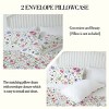 Boersma Red Floral Quilt 3 Pieces Microfiber Quilt Sets Lightweight Bedspreads Botanical Coverlets Quilt Bedding Set All Season Quilts Queen Size - 2 of 4