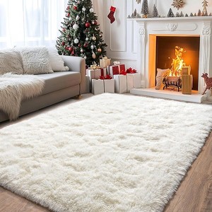 LOVEVOOK 8x10 Feet Area Rugs for Living Room Bedroom, Non-Slip Fluffy Soft Shag Rug, Plush Carpet for Home Dorm Decor Aesthetic - 1 of 4