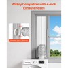 VEVOR Dryer Vent Window Kit,Fits 4In Exhaust Hoses,Adjustable Length for Adapts Sliding Windows of Different Heights,Sturdy PVC and PP Materials,White - 3 of 4