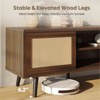 Bestier Mid-century Modern Tv Stand For 70" Tv ,media Console With Natural Rattan Sliding Door - 4 of 4