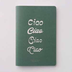 Notebook Collective 120pg Ruled Notebook 5.75"x8.25" Green Ciao: College Ruled Journal, Soft Cover, Sewn Binding - 1 of 4