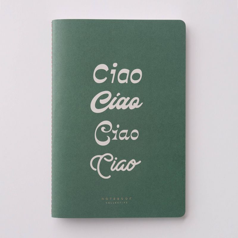 Notebook Collective 120pg Ruled Notebook 5.75&#34;x8.25&#34; Green Ciao, 1 of 5