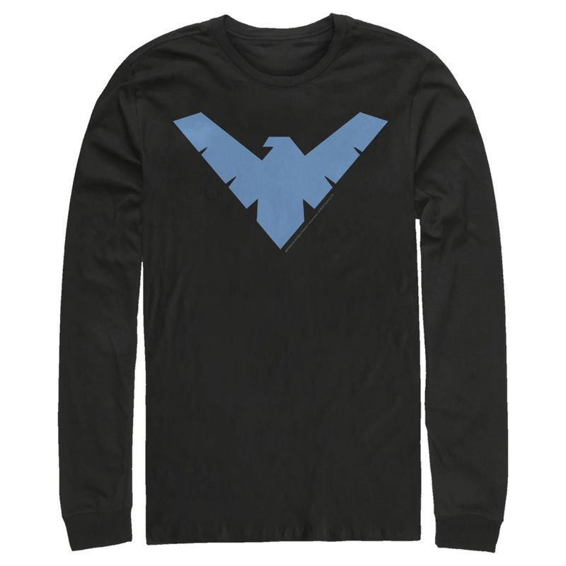 Men's Batman Nightwing Logo Long Sleeve Shirt, 1 of 4