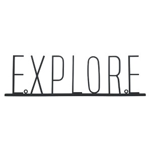 VIP Metal 22.99 in. Black Explore Thin Letter Sign - 1 of 1