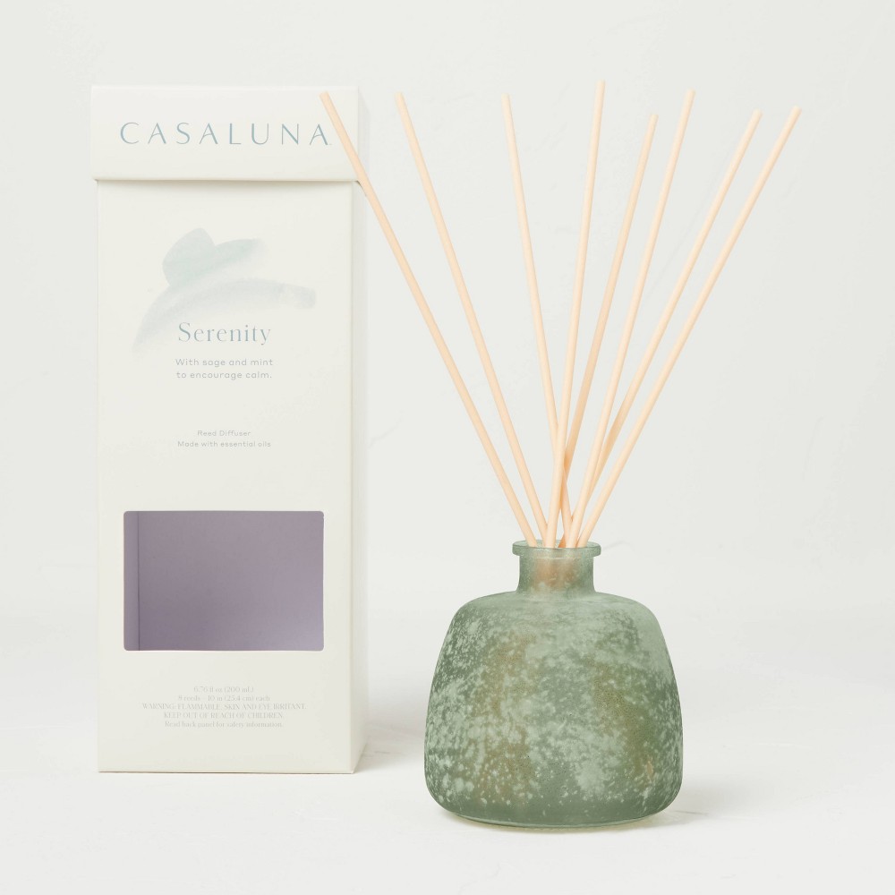 6.7 fl oz Serenity Oil Diffuser - Casaluna&trade;: Aromatherapy, Peppermint, Sage, Basil Scents