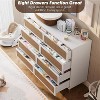 GAOMON 8 Rattan Drawer Dresser w/ Deep Drawers & Wide Top,Wood Chest Storage for Bedroom, Living Room, Hallway - 2 of 4