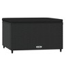 vidaXL Patio Footrest with Cushion Black Poly Rattan - 2 of 4