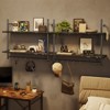 Bestier Industrial 2-Tier Wall-Mounted Bookshelf Plant Stand Shelf Baker's Racks with 8 S-Hooks - 4 of 4