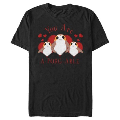 Men's Star Wars Valentine's Day You Are A-Porg-Able T-Shirt