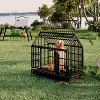 FURNIinspire Pet Crates And Houses 48 Inch Heavy Duty Dog Crate Pet Cage, Folding Metal Cage With Wheels, Removable Tray, Black, 30.7"*48.8"*48.8" - 4 of 4