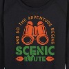 Women's - Disney - Adventure Begins Lightweight French Terry Wide Neck Long Sleeve Shirt - 2 of 4