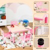Toddler Table and Chair Set, Height Adjustable Kids Table and Chair Set of 4, Toddler Table for Reading, Drawing, Eating, for Ages Over 3 - 2 of 4