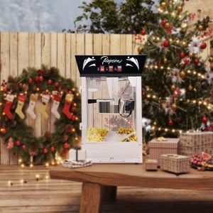 Hachikiko 12 Ounce Commercial Popcorn Maker - 850W Countertop Popper with Stainless Steel Kettle, Tempered Glass & Warming Deck - 1 of 4