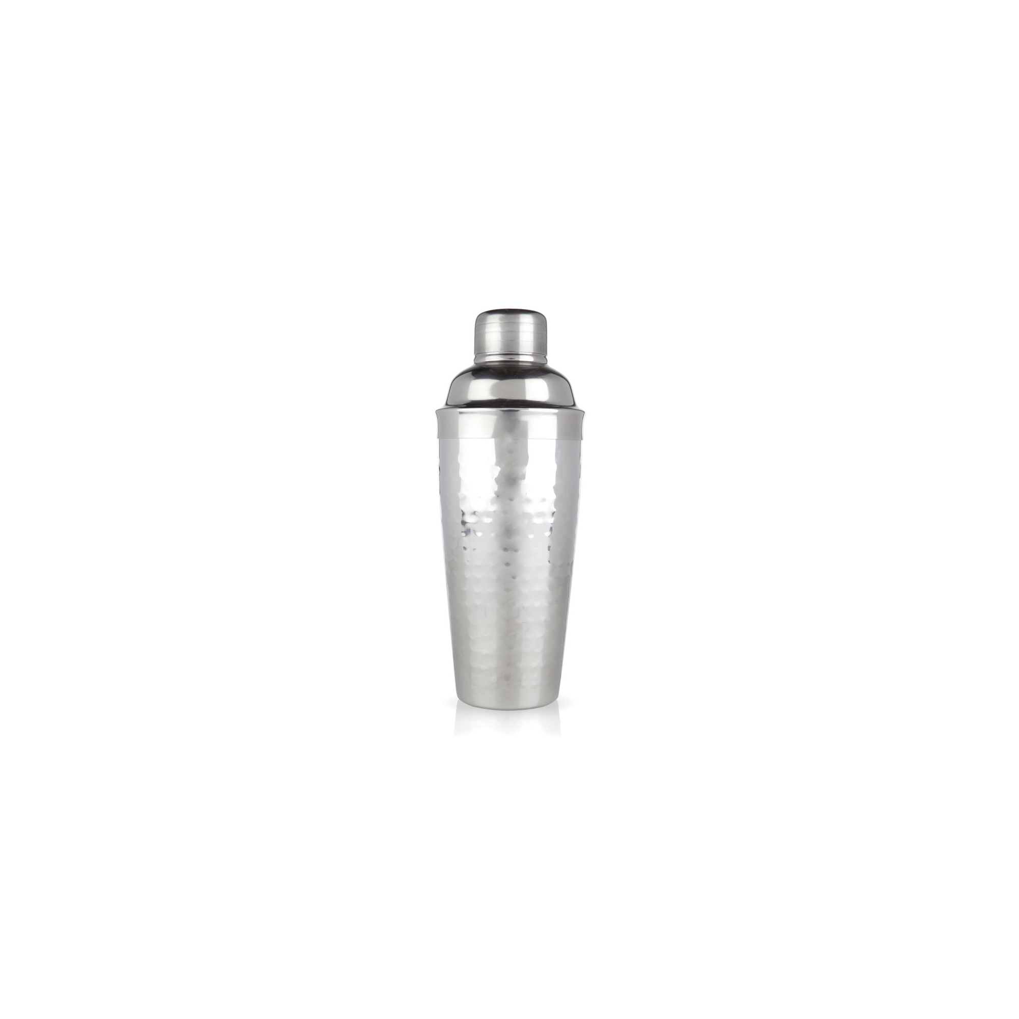 Viski Hammered Cocktail Shaker, 24 oz Stainless Steel Drink Shaker for Margarita, Cold Brew Cocktails, Built in Strainer & Jigger Cap, Wedding Gifts