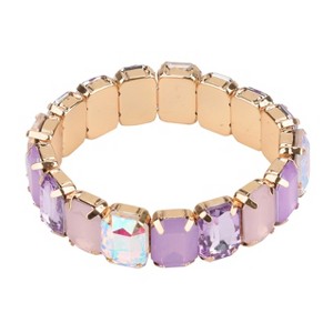 Girls 1pk Square Stone Stretch Bracelet - FAOabulous by FAO Schwarz - 1 of 2