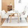DYHOME Modern Dining Chairs Set of 4, Mid Century Kitchen Dining Chairs with 5.12” Cushions, Upholstered Dining Chairs with Back Pull Rod - 2 of 4