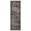 Washable Area Rugs Vintage Distressed Accent Carpet with Non-Slip Backing, Floral Print Indoor Mat, Traditional Low Pile Floor Cover - 3 of 4