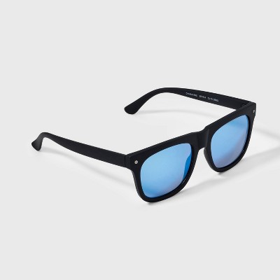 Men's Matte Plastic Square Sunglasses - Original Use Black: Scratch-Resistant, UV Protection, Recycled Frame - image 2