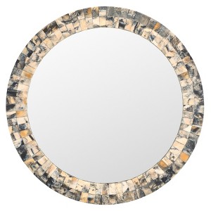 Lori, Mirror - 29.2" x 29.2" - MRR1503 - Antique Green/Horn - Safavieh - 1 of 4