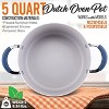 NutriChef Dutch Oven Pot with Lid - Non-Stick High-Qualified Kitchen Cookware with See-Through Tempered Glass Lids, 5 Quart - 2 of 4