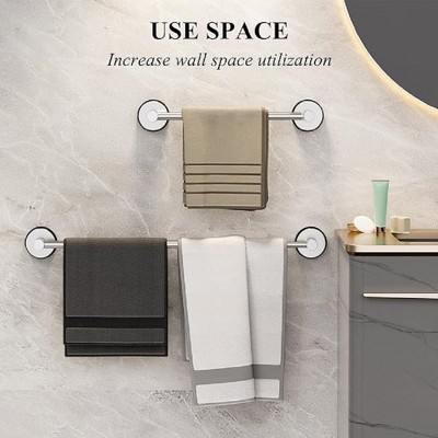 Ridstar Adjustable Wall-Mounted Towel Rack for Apartments-Silver