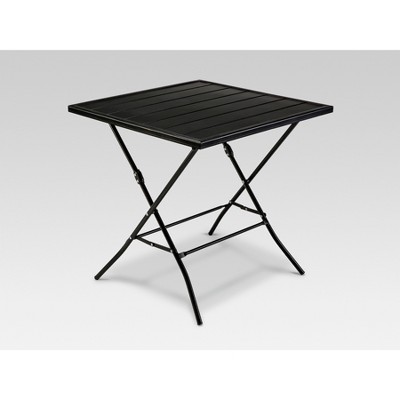 target black folding table