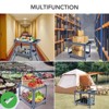 2 Tier 500-lb Utility Service PP Cart Heavy Duty Carts w/ Wheels for Warehouse/Garage/Cleaning/Manufacturing - 3 of 4