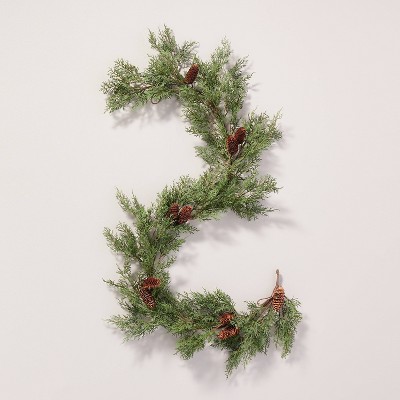 Hearth & Hand Magnolia 72 Artificial Pine Garland White Berries 6