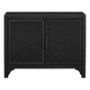 HDZNVF Modern Cabinets with Unique Design Doors with 1 Adjustable Shelves, Black - 3 of 4