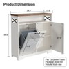 Tilt Out Trash Can Cabinet for 13 * 1 Gallon Trash Can, Dog Proof Garbage Can - 2 of 4