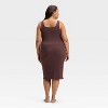 Women's Knit Button-Front Midi Dress - A New Day™ - 2 of 3