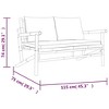 vidaXL Patio Bench with Dark Gray Cushion, Bamboo - 4 of 4