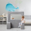 Kids Couch Toddler Play Couch for Bedroom Playroom, 3 in 1 Sectional Sofa for Kids' Play and Rest, Modular Mini Couch for Kids - 4 of 4
