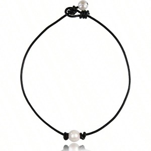 Single Choker on Genuine Leather Cord for Women. Fashionable, Exquisite and High-end - 1 of 4