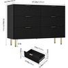 6-Drawer Dresser, Modern Wood Storage Double Chest of Drawers, for Living Room Bedroom - 2 of 4