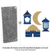 Big Dot of Happiness Ramadan - Paper Straw Decor - Eid Mubarak Striped Decorative Straws - Set of 24 - 2 of 4