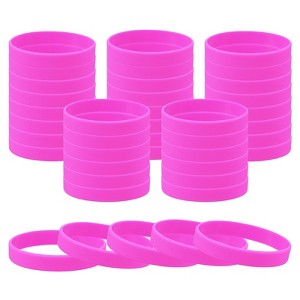 Unique Bargains Sports Party Games Fashion Silicone Bracelet Wristbands 60 Pcs - 1 of 4