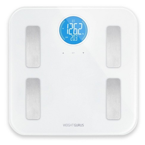 Wifi Plastic/Glass Personal Scale White - Weight Gurus - image 1 of 4
