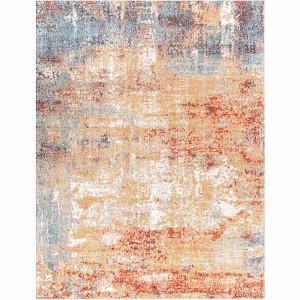 Hauteloom Kugluktuk Abstract Rust Red Performance Rug - 1 of 4