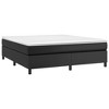 vidaXL Faux Leather King Size Box Spring Bed Frame - Black 76"x79.9" - Modern Bedroom Furniture - 2 of 4
