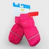 Hot Paws Toddler Girl Ski Mittens (2-3 Years) -  Warm Winter Mittens -  Insulated and Waterproof Gloves for Cold Weather, Pink - 4 of 4