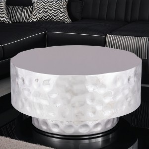 CT-90-30-30 Modern Style Coffee Table made with Metal in Silver - 1 of 1
